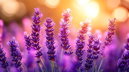 Fototapeta premium Lavender field at sunset (11)