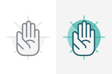 Obraz premium Hand with heart vector illustration showing human hand drawing concept of love and charity