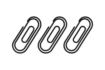 Obraz premium Paper clip isolated on white background office stationery metal fastener