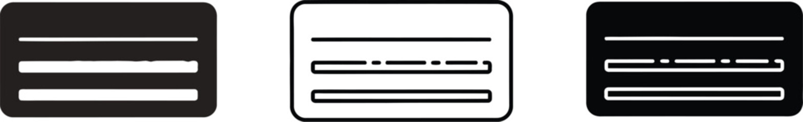 Find credit card icon vector illustrations for graphic design