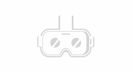 Simple Outline of Virtual Reality Headset.