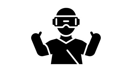 Excited Child Wearing VR Headset in Virtual Reality Experience.