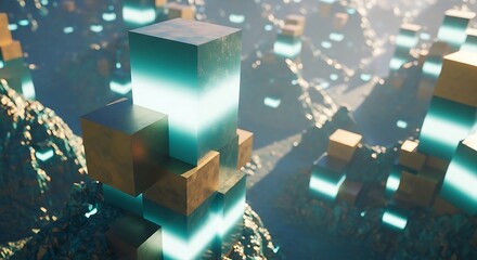 Abstract Cube Landscape