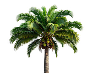 Fototapeta premium Tropical Coconut Palm Tree Isolated for Summer and Beach Designs
