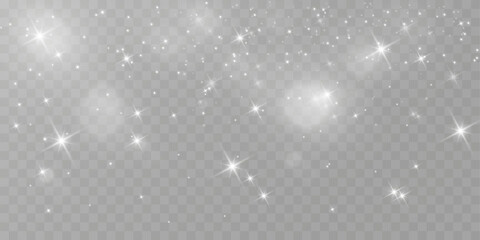 Magical glowing bokeh lights with sparkles on soft blurred background. Elegant dreamy festive atmosphere.	