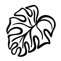 Monstera Leaf Vector Illustration for Tropical and Festive Design
