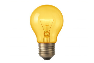 Luminous classic light bulb glowing against transparent backdrop, symbolizing innovative thinking and creative problem-solving