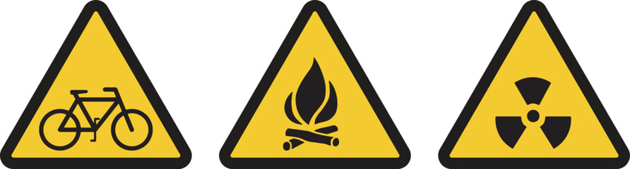 Traffic Symbol Signs, Warning Signs Collection