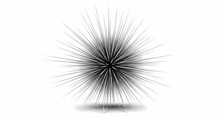 Abstract Starburst Design Element with Lines, Sharp Edges, and Shadow