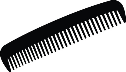 Black hair comb vector illustration scalable eps graphic for styling and grooming
