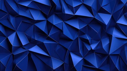 A vibrant, textured blue polygon surface with intricate geometric shapes and golden lines, forming a dynamic and abstract design