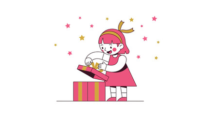 Excited Girl Reveals Surprise Gift, Unveiling Joy and Wonder from a Special Box