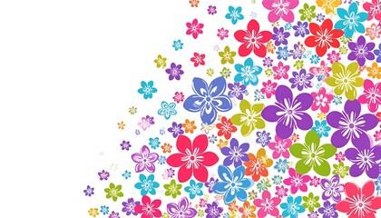 Colorful flower confetti background (1)