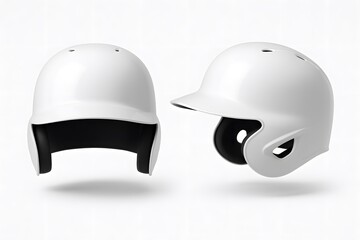Fototapeta premium White Baseball Helmet Mockup – Clean Protective Headgear Design for Professional Sports