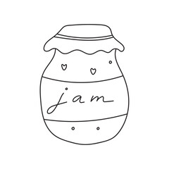 Doodle illustration of bar with jam