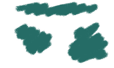 Textured paint brush strokes set. Hand-drawn digital smudge shapes for abstract background, artistic texture and grunge design elements - vector illustration