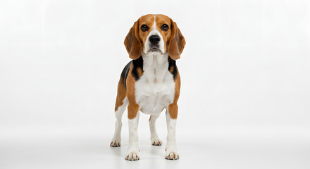 Beagle on White &ndash; Breed Showcase with Clean Minimalist Contrast