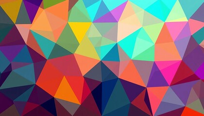 Fototapeta premium Abstract geometric triangle pattern banner, vibrant colors, modern design, pattern, advertising