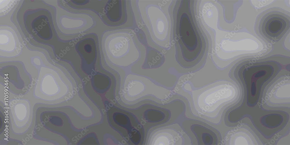 Poster abstract topographic map style illustration featuring organic forms and a monochromatic color palett