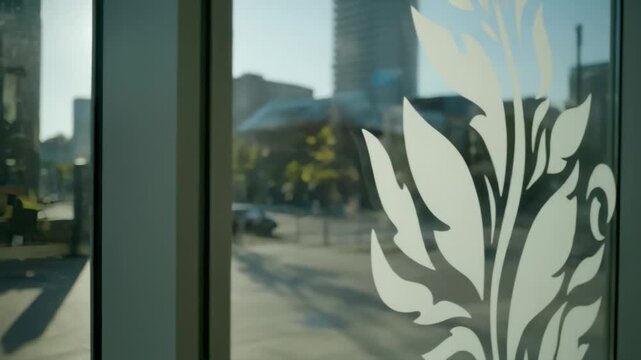 Soft Bird-Safe Decals Pattern on Glass