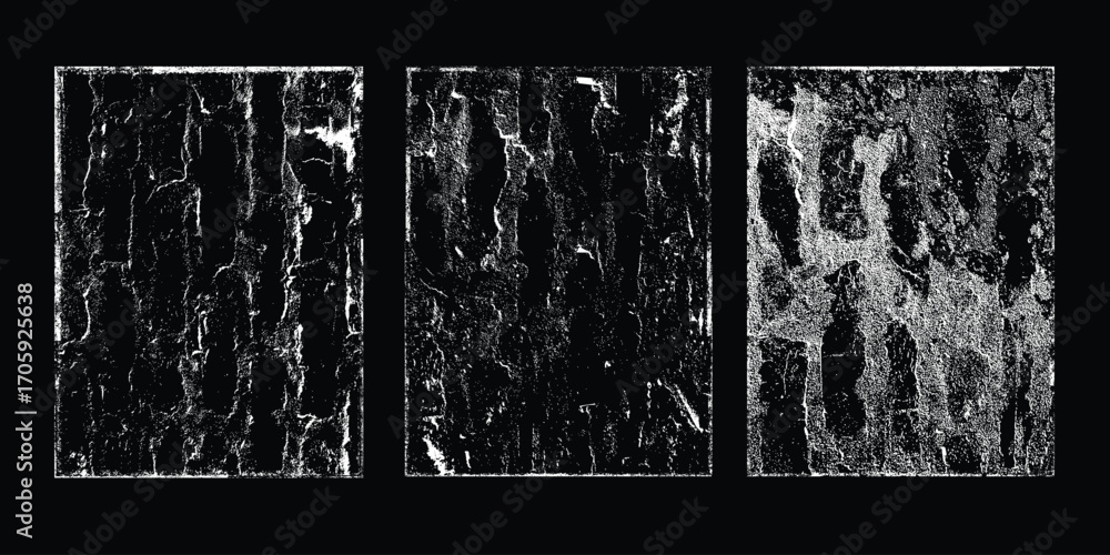 Poster grunge textures set. collection of vector overlay, distress, textures .simply place texture over any