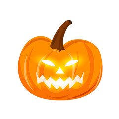 A glowing jack-o'-lantern with a spooky face, symbolizing Halloween festivities