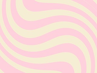Pastel wavy lines background in soft pink and cream colors.