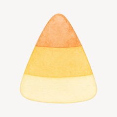 Watercolor candy corn illustration.