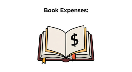 Book with dollar sign