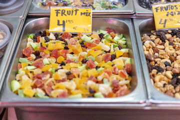 Atarazanas market, Malaga, Andalusia, Spain. 4 September 2025. Tray of baklava and pistachio pastries.