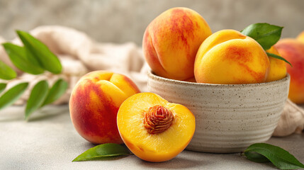 Peaches in a Bowl