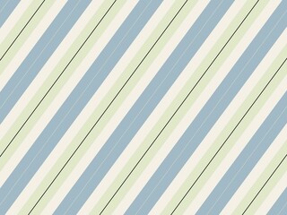 Fototapeta premium Diagonal stripes in blue, green, and white pattern.