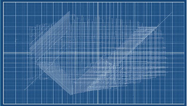 grid line blueprint chart paper background