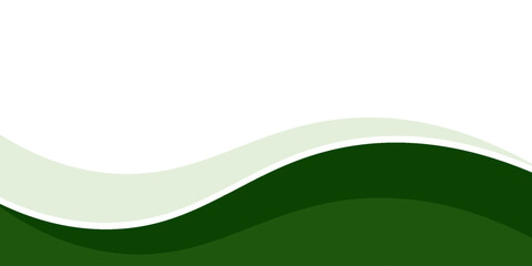 Abstract green wave background, Vector green line background curve element with white space for text and message design, overlapping layers. vector illustration