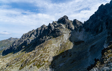 Fragment of the Main Ridge of the High Tatras, Slovakia.