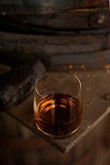 Glass of bourbon neat