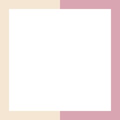 Simple frame with pink and beige color blocking design.
