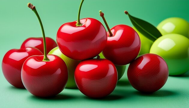 Cherry Red Lime Green Bright Bold Red With A Vivid Green