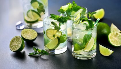Charm Lime Mojito Drink Background