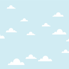 Cartoon Clouds Vector Illustration &ndash; Cute and Fluffy Sky Elements