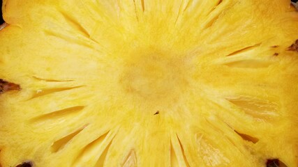 An abstract journey into the heart of a pineapple. This vibrant macro reveals the beautiful, sunburst-like patterns and fibrous texture of the fresh tropical fruit. - Powered by Adobe