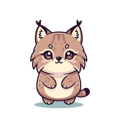 a cartoon cat with big eyes and a big nose