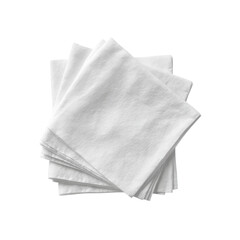 Naklejka premium Stack of White Linen Napkins - Clean, Crisp, and Ready for Use