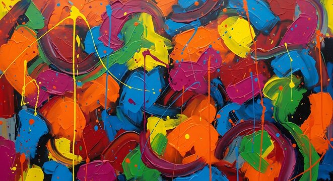 Vibrant abstract painting