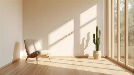 Clean Minimalist Design with Wooden Floor Accents