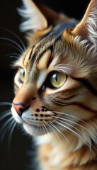 Soft, velvety cat fur texture, close-up detail, ear, abstract