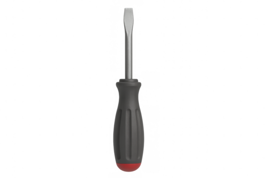 Realistic 3d screwdriver on transparent background for easy integration