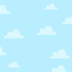 Cartoon Clouds Vector Illustration &ndash; Cute and Fluffy Sky Elements