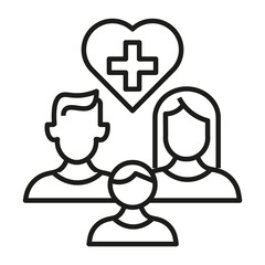 family healthcare vector icon