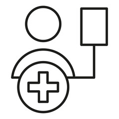 Fototapeta premium patient vector icon